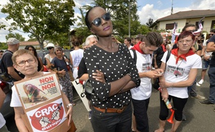 L'ex-secrétaire d'Etat candidate à la présidentielle Rama Yade, le 23 juillet 2016 à à Mont-de-Marsan (Landes)
