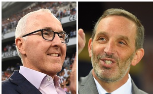 Frank McCourt et Joe DaGrosa, respectivement propriétaire de l'Olympique de Marseille et des Girondins de Bordeaux.