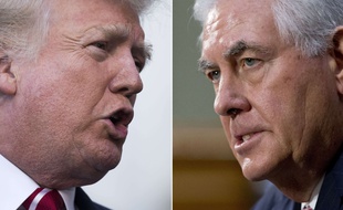 Donald Trump et le secrétaire d'Etat américain, Rex Tillerson (photomontage).