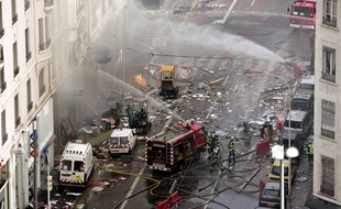 La cour d'appel de Lyon examine lundi 5 octobre 2015 l'affaire de l'explosion du cours Lafayette à Lyon, survenue le 28 février 2008.
AFP PHOTO / FRED DUFOUR