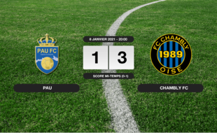 Ligue 2, 19ème journée: Succès 1-3 du FC Chambly face à Pau