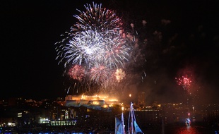 Un feu d'artifice à Marseille