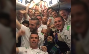Robbie Keane et l'équipe irlandaise.