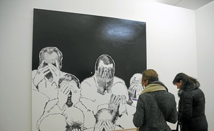 Le tableau " Mains " ouvre l'expo, comme à la Biennale de Venise en 1986.