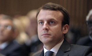 Le ministre de français de l'Economie Emmanuel Macron lors de la 7e conférence annuelle des entrepreneurs à Paris le 17