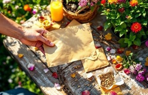 Ne jetez plus vos vieux papiers ! La technique surprenante pour conserver et échanger vos graines d’été