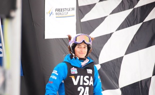Perrine Laffont, benjamine de l'équipe de France olympique aux Jeux de Sotchi, en 2014.