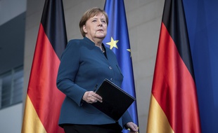 La chancelière allemande, Angela Merkel, le 22 mars 2020 à Berlin.