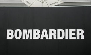 Le logo de Bombardier au salon du Bourget. (archives)