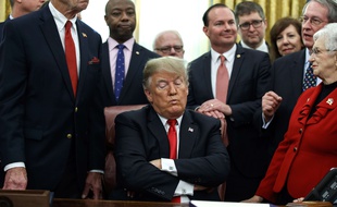 Donald Trump dans le bureau ovale de la Maison Blanche le 21 décembre 2018.