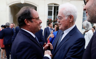 François Hollande et Lionel Jospin au Sénat, le 17 juillet 2019.