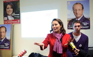Ségolène Royal en campagne à Bagneux, dans les Hauts-de-Seine, le 7 mars 2012.