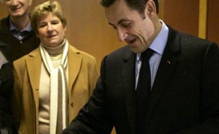 Nicolas Sarkozy a voté dans le VIIIe arrondissement de Paris.