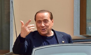 L'ex-Premier ministre italien Silvio Berlusconi, le 9 mai 2014 à Cesano Boscone, en Italie