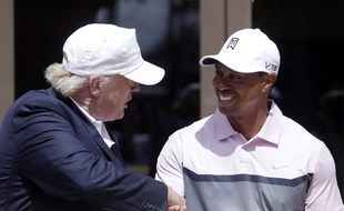 Donald Trump et Tiger Woods, ici en 2014.