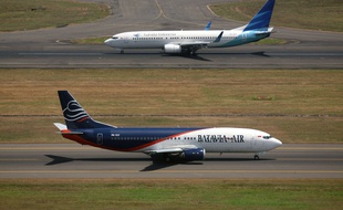 Avion de la Garuda Indonesia, illustration.
