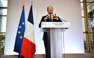 Le Premier ministre Jean Castex lors de sa conférence de presse à Matignon le 27 août 2020.