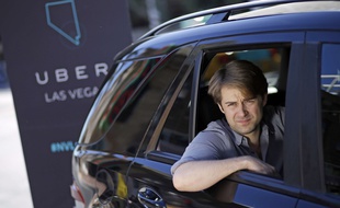 Le directeur régional de la côte Ouest d'Uber, William Barnes, le 24 octobre 2014 à Las Vegas.