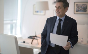 Nicolas Sarkozy au siège de l'UMP