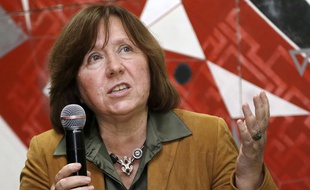 Svetlana Alexievitch à Minsk, le 16 septembre 2014.