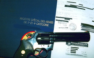 Un permis de détentiond'arme. Illustration.