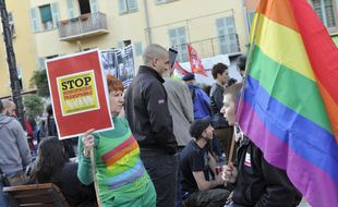 Une manifestation contre l'homophobie, à Nice, en avril 2013.