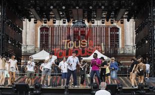 Mardi, sur la place du Capitole, lors des répétitions du concert de la Fête de la musique de France 2.