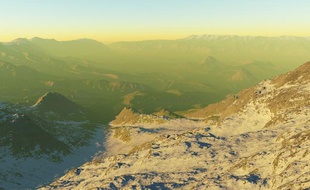 Capture d'écran du site minus.com représentant une projection virtuelle de la Terre du Milieu.