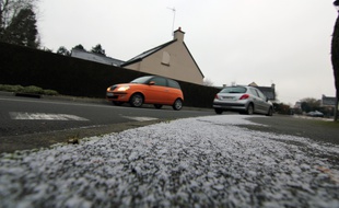 Quelques flocons sont tombés sur le département d'Ille-et-VIlaine le 3 février 2015.