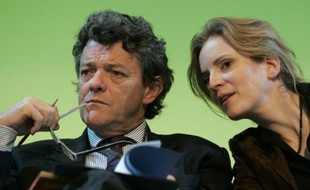 Jean-Louis Borloo, ministre de l'Ecologie, et Nathalie Kosciusko-Morizet, secrétaire d'Etat à l'Ecologie, au lancement de la deuxième phase du Grenelle de l'Environnement le 27 septembre 2007