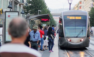 A Nice, la ligne 1 du tramway.