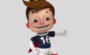 Capture d'écran de la mascotte de l'Euro 2016, dévoilée le 18 novembre 2014.