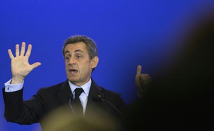 Le président du parti Les Républicains, Nicolas Sarkozy, à Paris le 10 octobre 2015