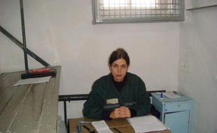 Nadejda Tolokonnikova le 25 septembre 2013 dans sa cellule du camp de Partza en Russie