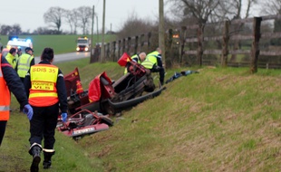 Un accident de la route, ici près de Rennes en 2016.