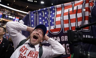 Un délégué pro-Trump à la convention républicaine de Cleveland, le 20 juillet 2016.