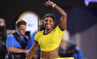 Serena Williams à Melbourne, le 28 janvier 2016.