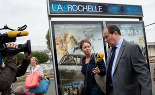 Jean-Christophe Cambadélis à son arrivée à La Rochelle où se tient l'université d'été du Parti socialiste