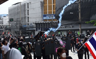 Manifestation à Bangkok contre le gouvernement, le 7 août 2021.