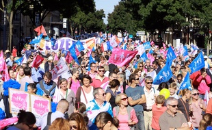 Une manifestation d'opposants au mariage pour tous à Bordeaux, le 5 octobre 2014.