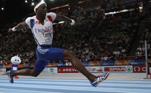 Teddy Tamgho, le 6 mars 2011, à Bercy.