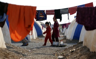 Des enfants dans le camp de réfugiés de al-Khazer, en Irak