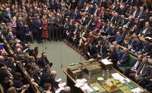 Le Parlement britannique lors du vote sur l'accord du Brexit, le 15 janvier 2019.