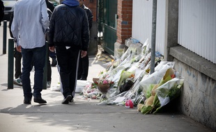 Juste après la cérémonie religieuse pour les morts du collège Juif Ozar Hatorah, assassinés par Mohamed Merah le 19 mars 2012.
