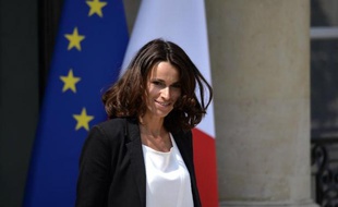 Aurélie Filippetti le 23 juillet 2014 à la sortie du Conseil des ministres à l'Elysée à Paris