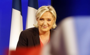 La candidate FN Marine Le Pen au soir de sa défaite à la présidentielle, le 7 mai 2017 à Paris.