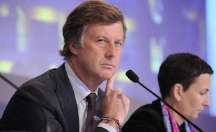 Le PDG du groupe Accor Sébastien Bazin à Paris le 28 avril 2015
