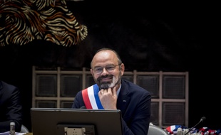 Edouard Philippe, lors de son élection comme maire du Havre, le 5 juillet 2020.