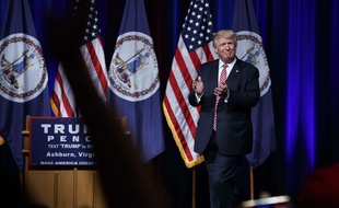 Donald Trump lors d'un meeting le 2 août 2016, à Ashburn en Virginie.