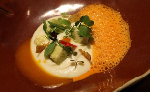 Un plat d'Alexandre Mazzia.